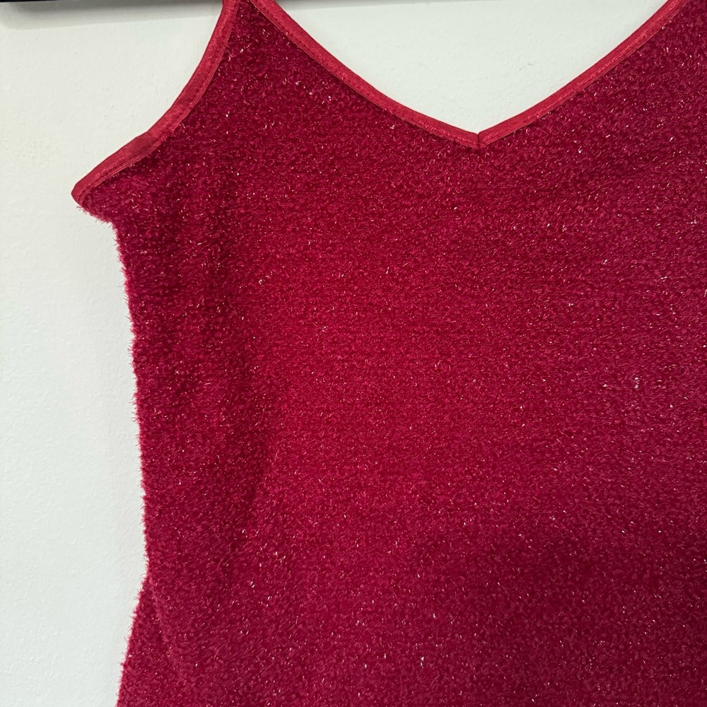 Vintage CHEROY Red Glitter Tank Top - Picture 2 of 5